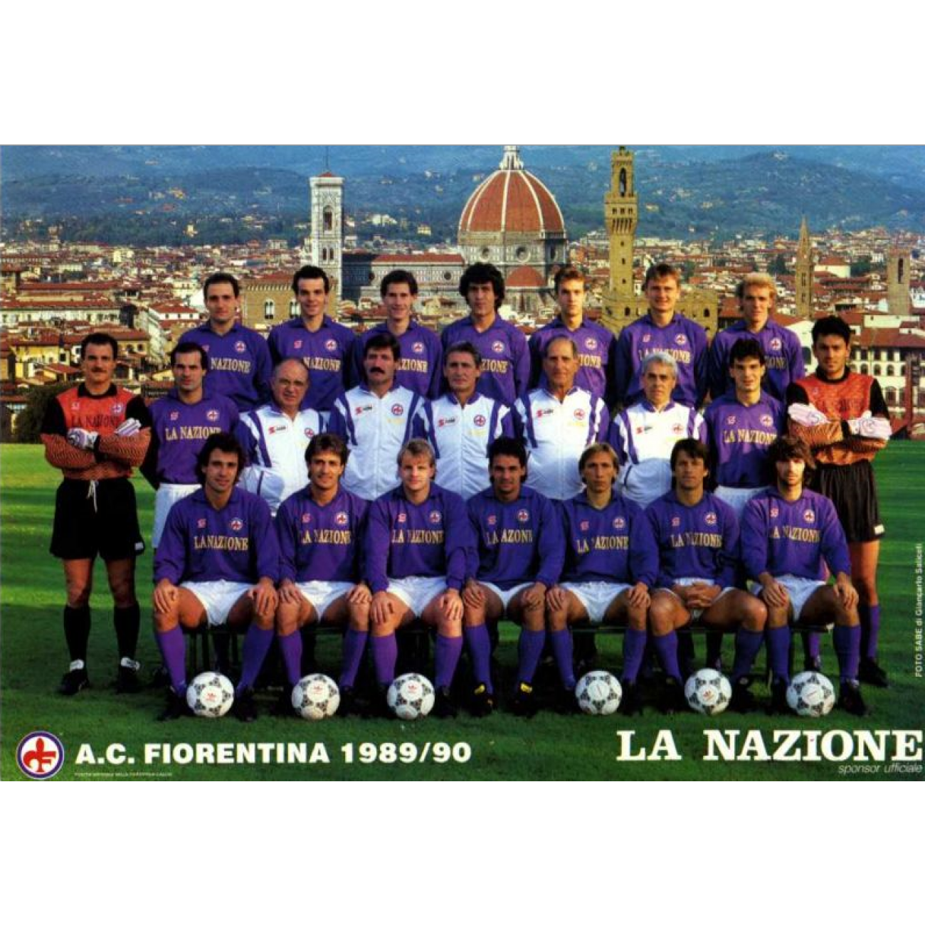 1989-90 Fiorentina Shirt ABM La Nazione (Top