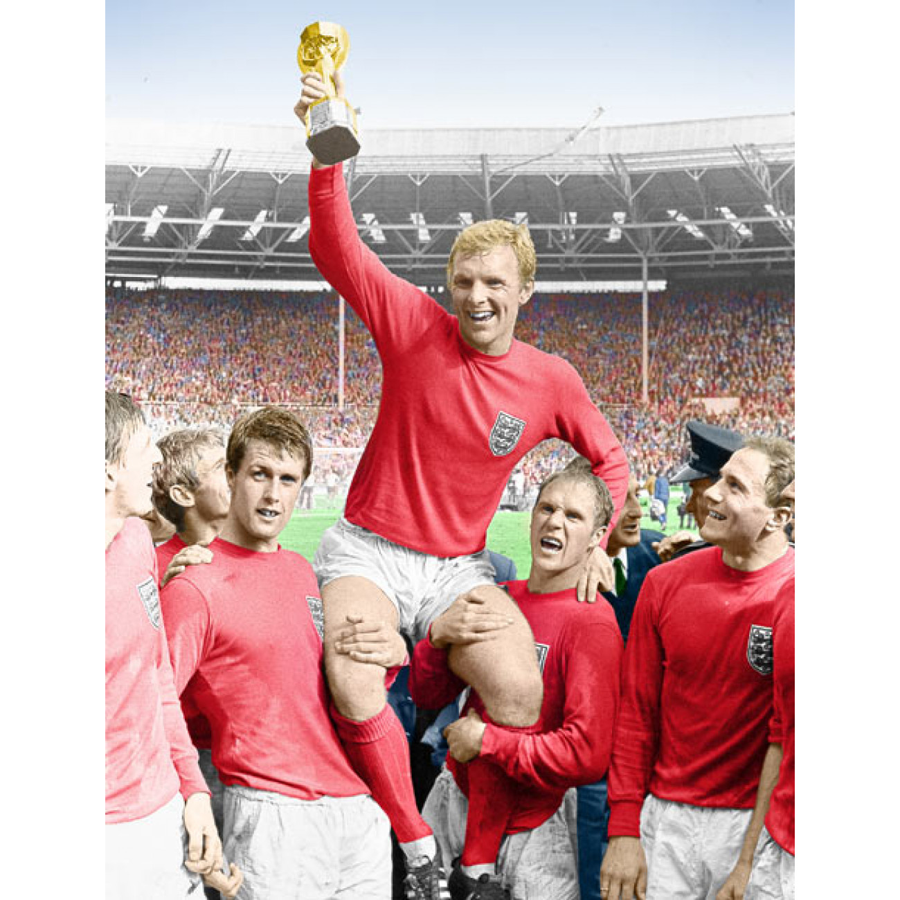 England 1966 world cup shirt top