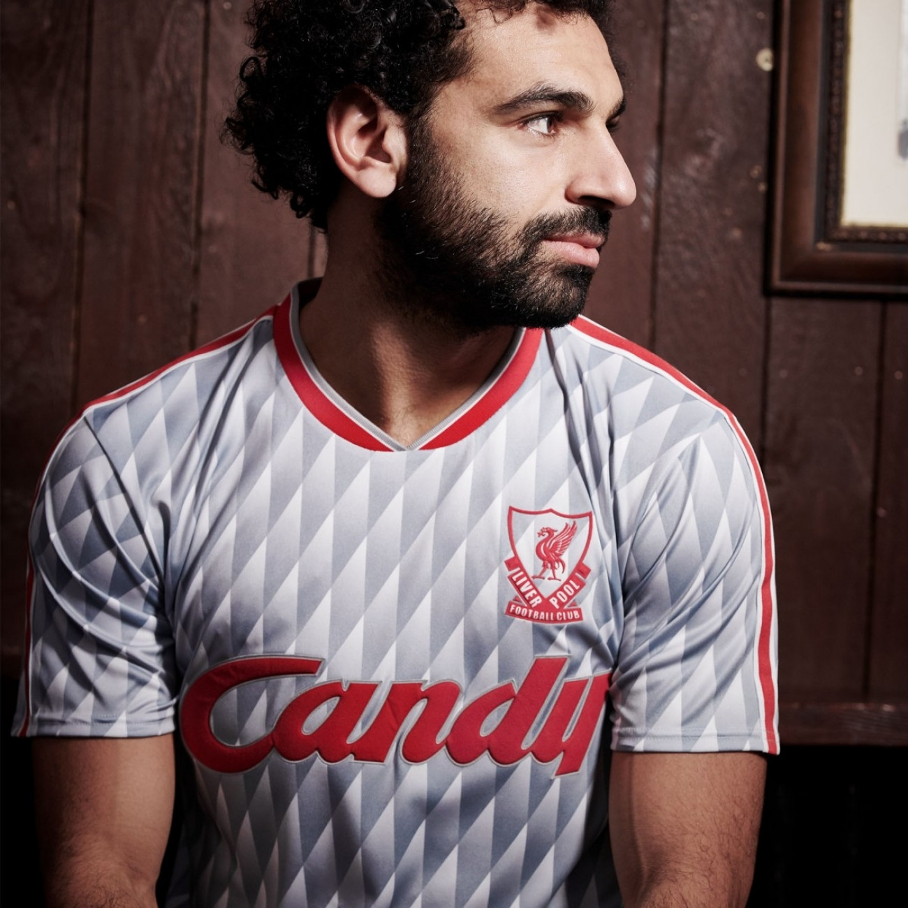 Liverpool FC Retro Shirt 1989 90 Grey Candy Retrofootball