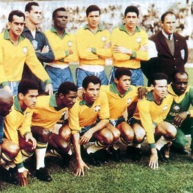 Brazil 1960's classic soccer jersey 