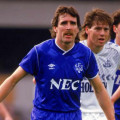 Paul Power wearing Everton 1987 shirt