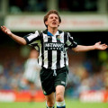 Marc Hottiger wearing Newcastle United 1994-95 shirt