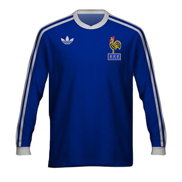 Flock Nummer number home Trikot jersey shirt Frankreich France 1978 1982 1984 