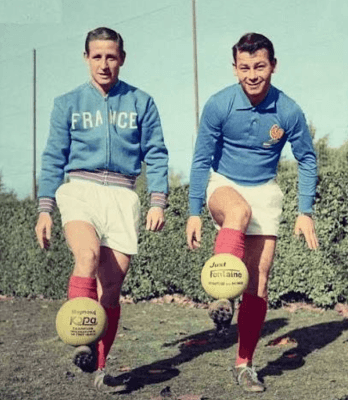 RAYMOND KOPA AND JUST FONTAINE FRANCE WC 1958 