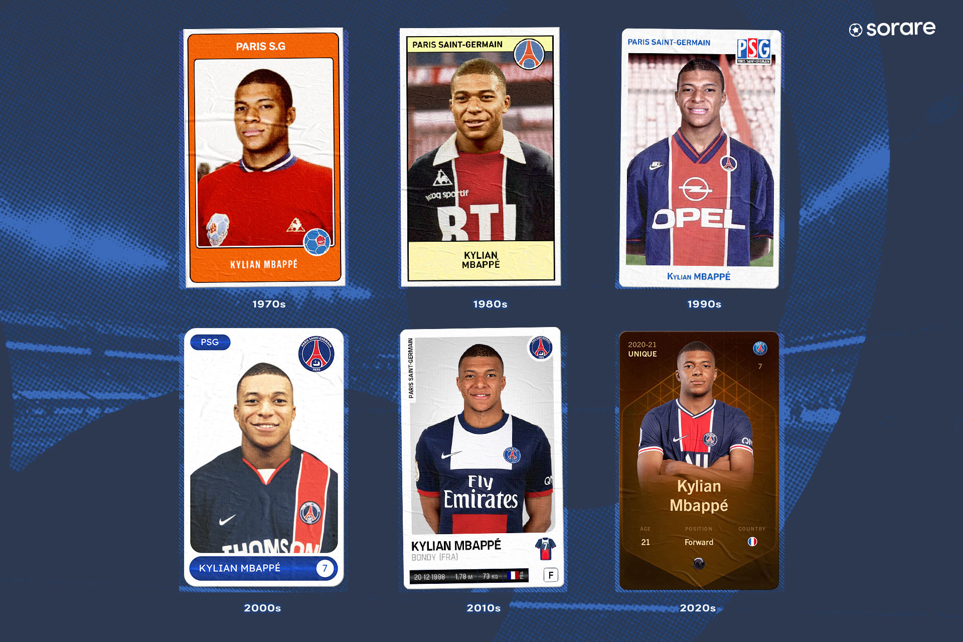 Sorare Carte uniche e Leggende - Mbappe