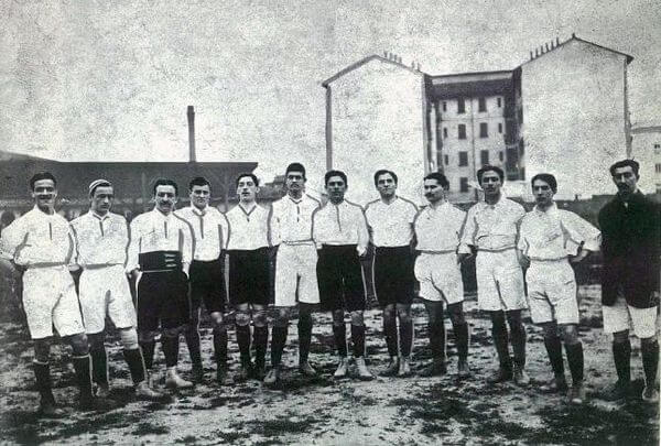 The first italian national football team in 1910